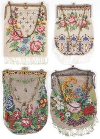 TEN GREAT VINTAGE BEADED PURSES, C. 1920