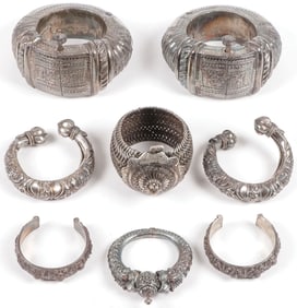 SEVEN GOOD OMANI BEDOUIN BRACLETS