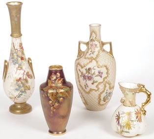 MIXED EUROPEAN HAND PAINTED CERAMICS, C. 1890
