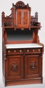 INTERESTING VICTORIAN WALNUT SERVER