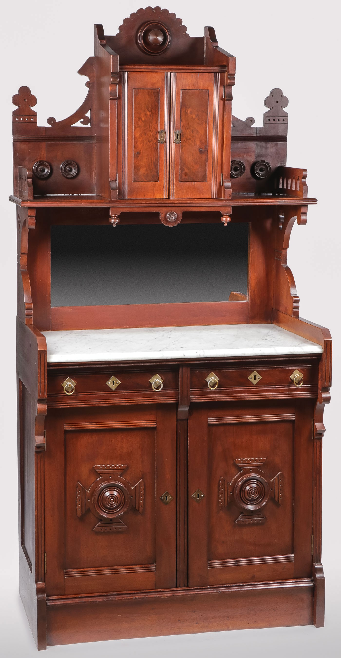 INTERESTING VICTORIAN WALNUT SERVER (1 of 1)