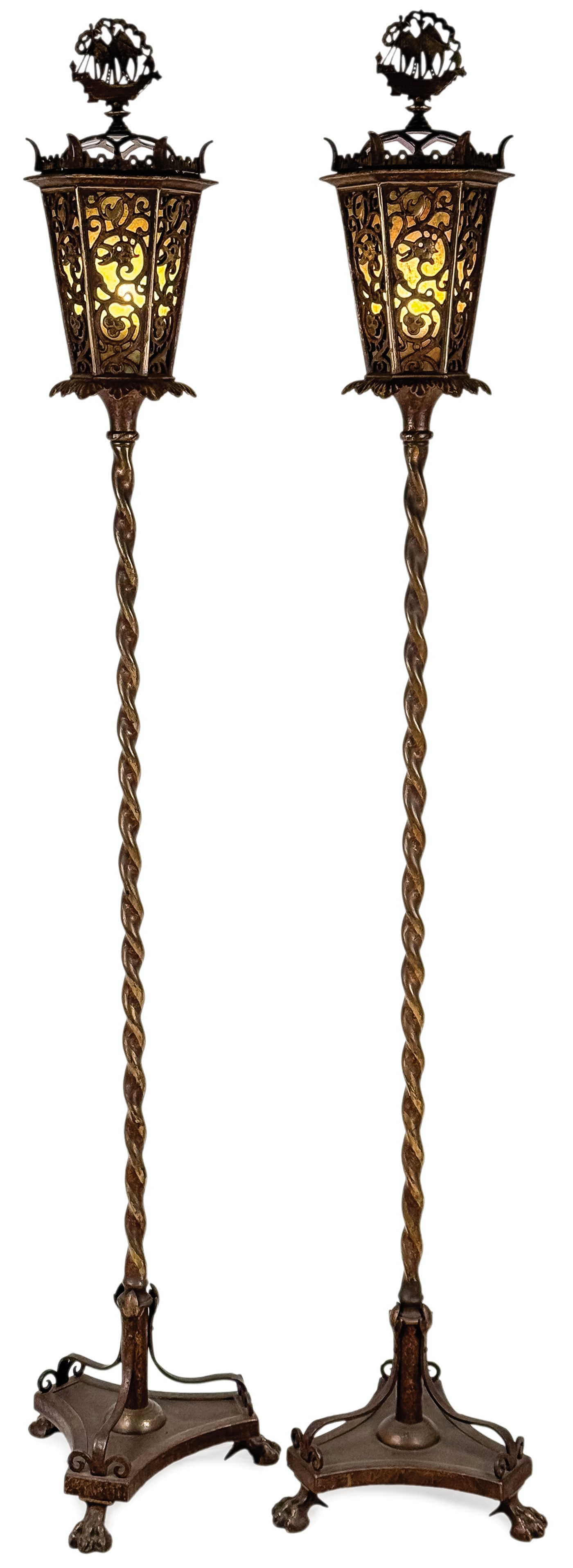 PR OF SEGAR STUDIOS TORCHIER FLOOR LAMPS (1 of 5)