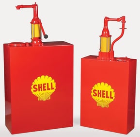 PAIR OF SHELL BENNETT OIL PUMP "LUBESTERS"