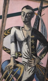 ABSTRACT PAINTING SIGNED STERLING