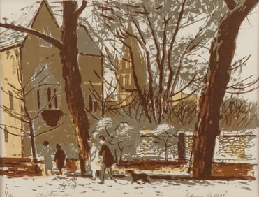 SIGNED BRITISH LITHOGRAPH