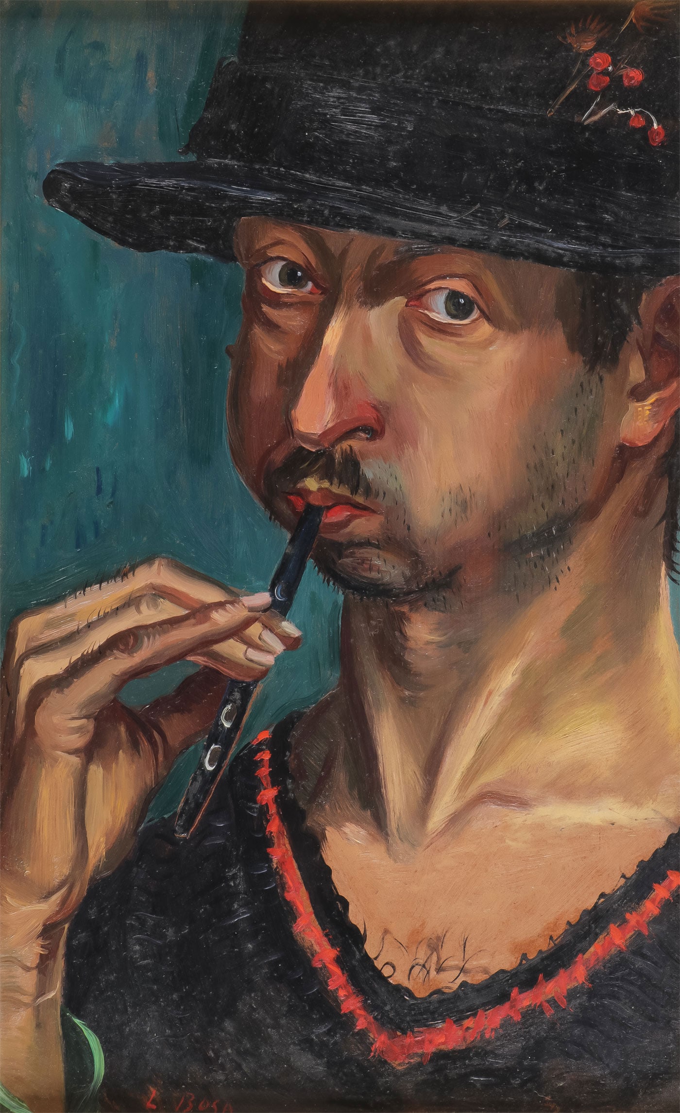 SIGNED LUIGI BOSA SURREALIST PAINTING (1 of 2)