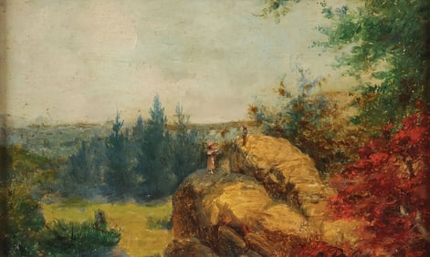 SIGNED AMERICAN FALL LANDSCAPE