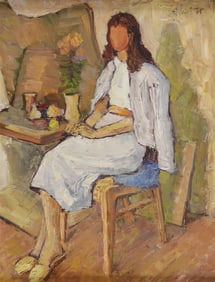 SIGNED RUSSIAN PAINTING, 1965