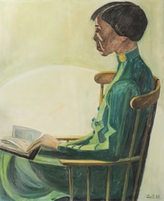 INTERESTING MID-CENTURY PAINTING, 1955