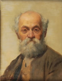 SIGNED OIL ON WOOD PANEL, C. 1875