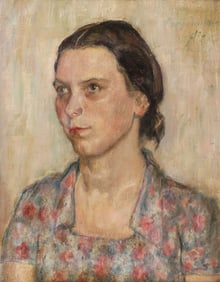 1940'S OIL ON CANVAS PORTRAIT