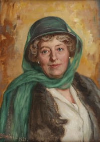 SIGNED ROMANIAN PORTRAIT PAINTING