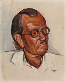 INTERESTING SIGNED & DATED PORTRAIT, 1949