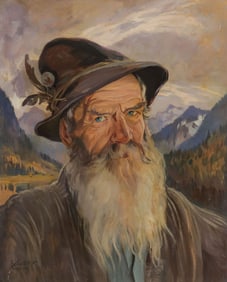 SIGNED AND DATED GERMAN PAINTING, 1949