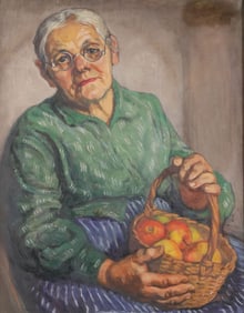 SIGNED RUSSIAN GERMAN PAINING C. 1940