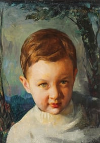 SIGNED AND DATED CHILD PORTRAIT, 1928