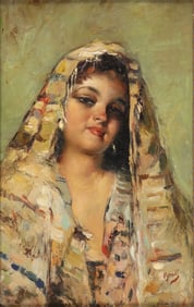 CHARMING SIGNED ITALIAN PAINTING, 19TH C