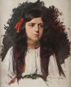 SIGNED FRENCH PAINTING, C. 1915