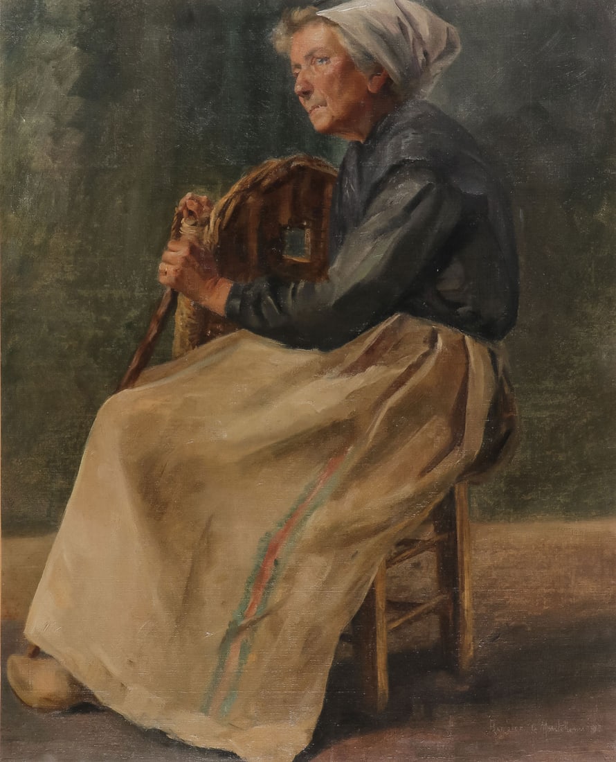 SIGNED FRENCH ACADEMY PAINTING, 1899 (1 of 3)