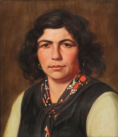 SIGNED FRENCH PORTRAIT, C. 1936