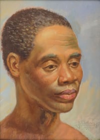 SIGNED AND DATED FRENCH PORTRAIT, 1942