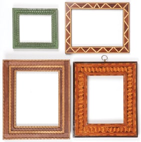 SIX GOOD FOLK ART FRAMES