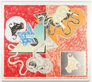 GREAT SIGNED FRANK STELLA LITHOGRAPH