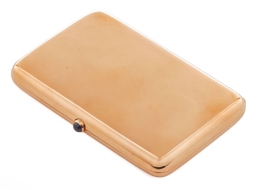 14K GOLD CIGARETTE CASE, TILLANDER, C. 1900 - 2