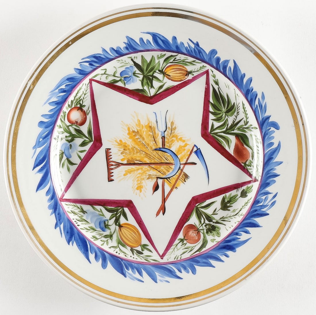 TWO SOVIET STYLE PROPAGANDA PLATES - 6