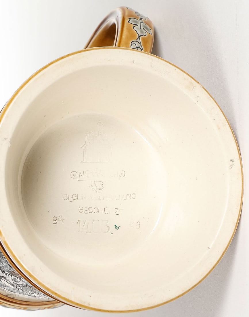 THREE METTLACH STEINS - 5