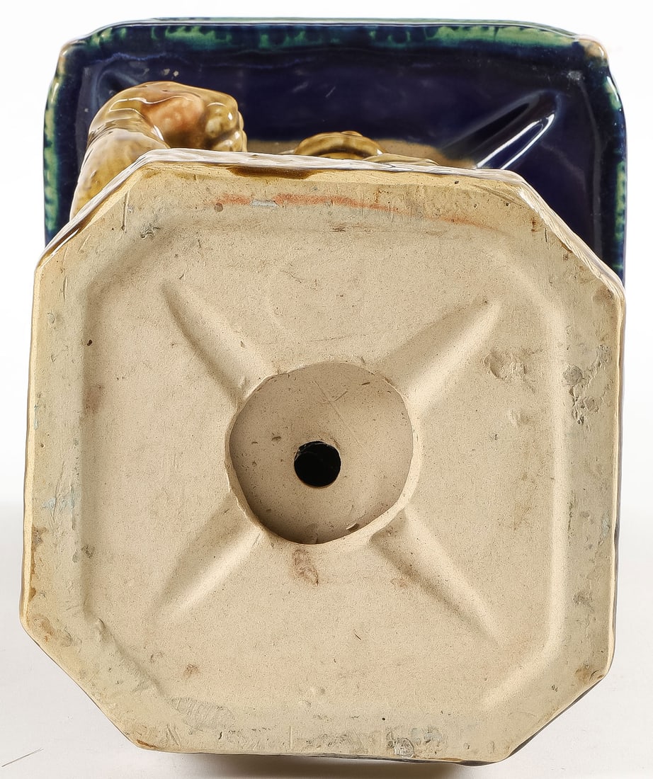 MAJOLICA MONKEY FIGURAL STAND - 4