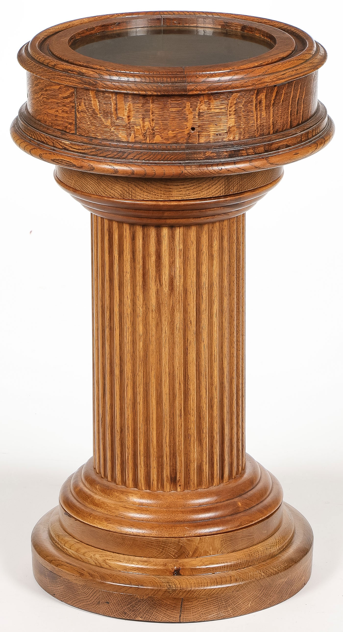 OAK CURIO PEDESTAL (1 of 1)