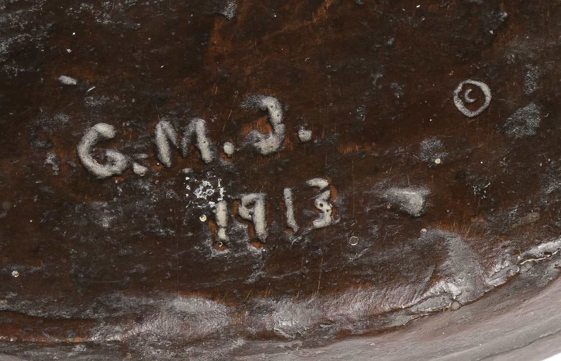 CHARMING GRACE M. JOHNSON BRONZE DATED 1913 - 4