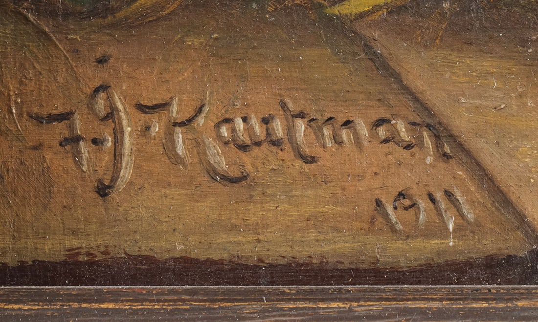 SIGNED & DATED DEVOTIONAL PAINTING, 1911 - 3