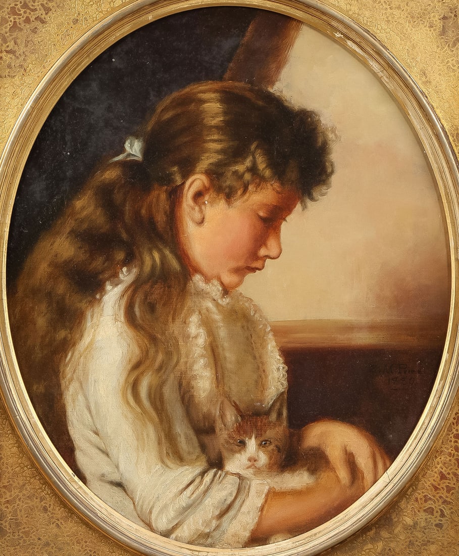 CHARMING SIGNED AND DATED PAINTING, 1880 - 2