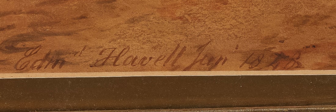 LARGE SIGNED & DATED BRITISH WATERCOLOR - 3