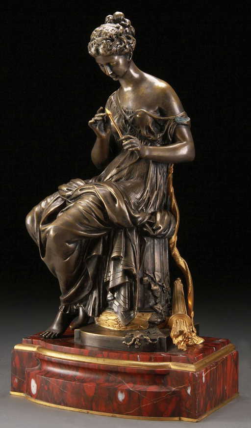BRONZE STATUE, AFTER MOREAU, DIANA THE HUNTRESS