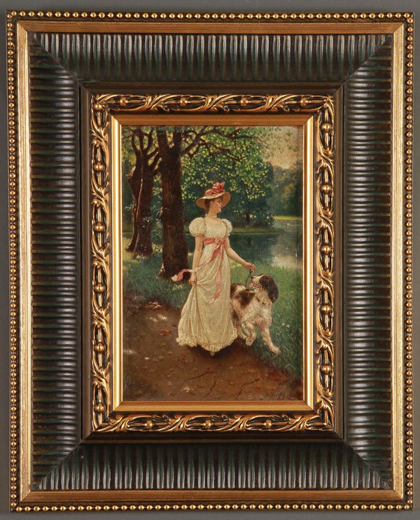 OIL PAINTING, ROLF NICZKY, GERMAN, SUMMER STROLL - 2