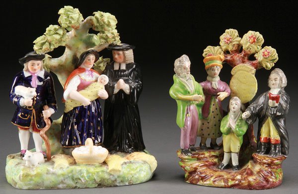 ENGLISH DERBY & STAFFORDSHIRE PEARLWARE PORCELAIN