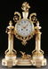 FRENCH GILT BRONZE AND ALABASTER MANTLE CLOCK
