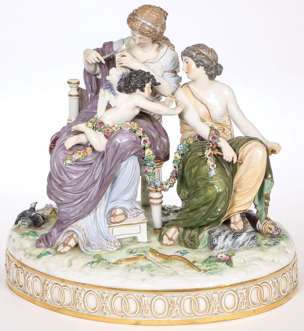 LARGE MEISSEN PORCELAIN GROUPING (1 of 5)