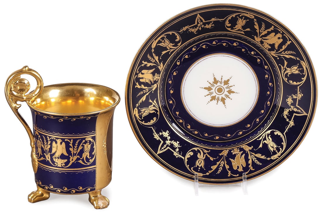 EXCEPTIONAL KPM NAPOLEAN CUP & SAUCER - 2