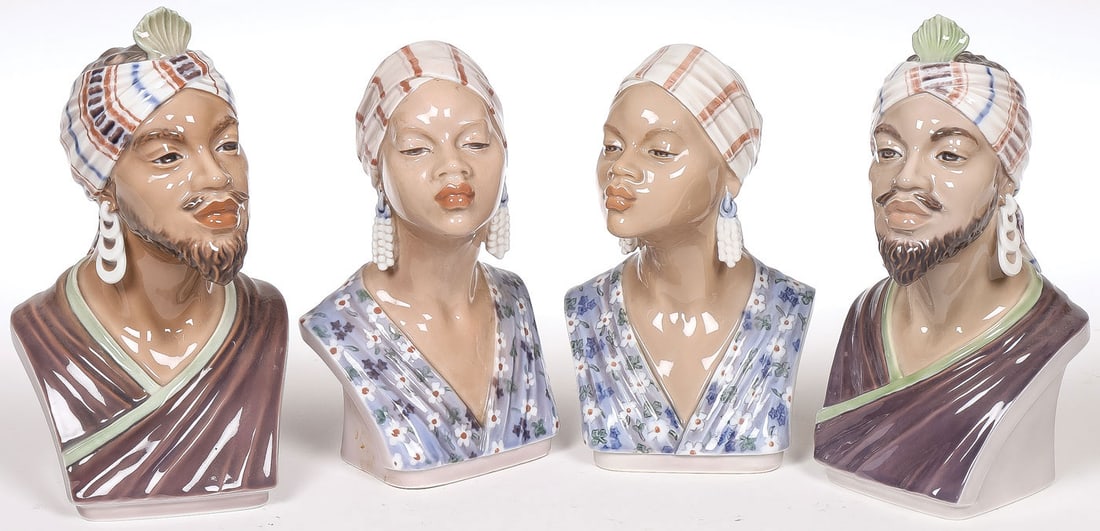 PR OF DAHL JENSEN PORCELAIN BUSTS (1 of 5)