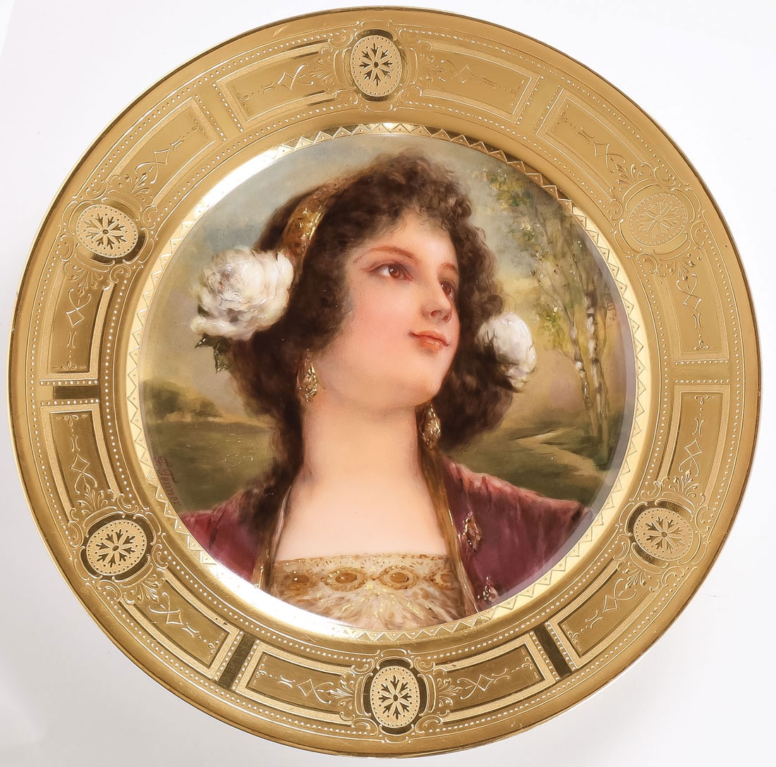 3 EXCEPTIONAL ROYAL VIENNA PORTRAIT PLATES - 2