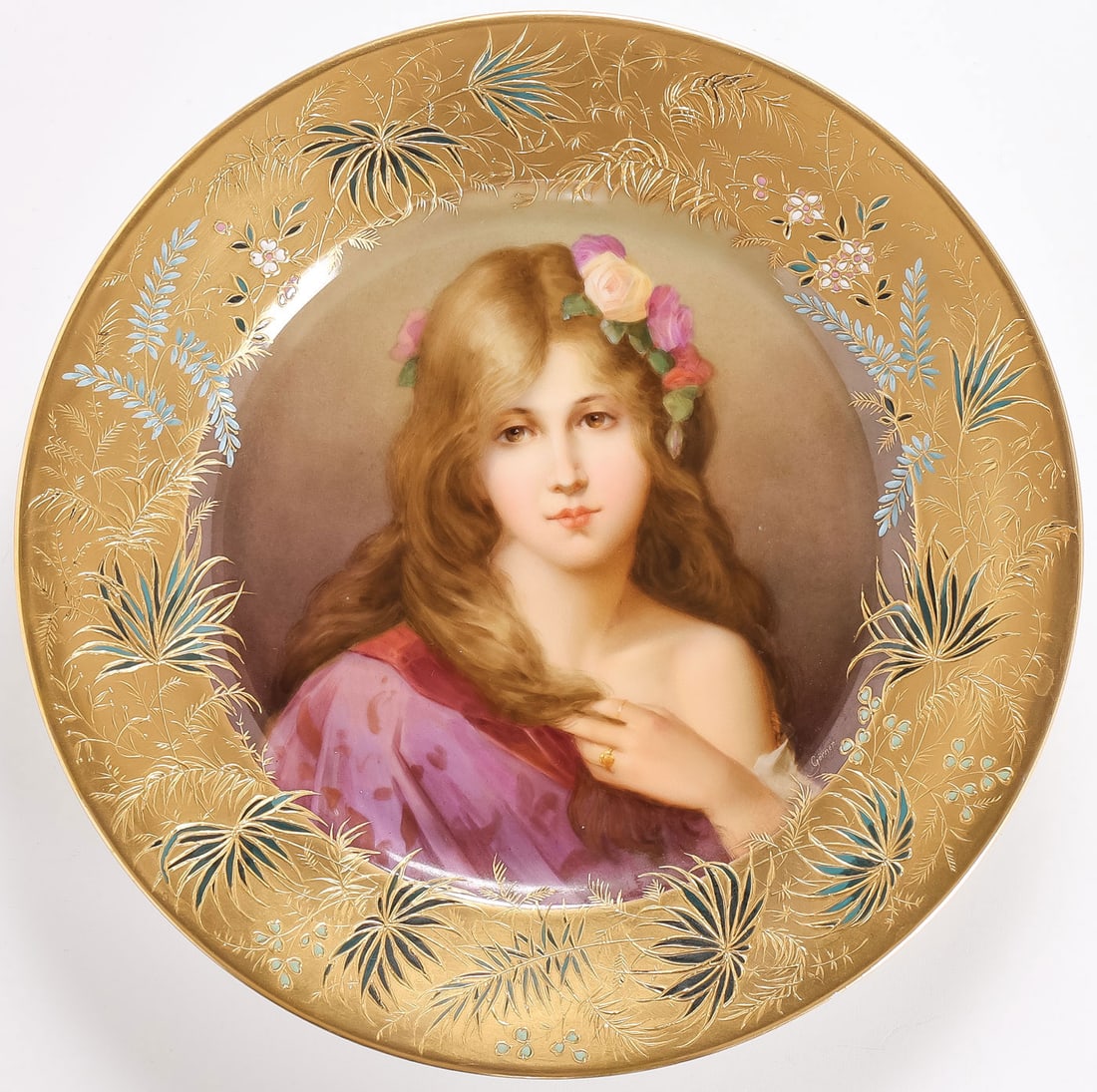 3 EXCEPTIONAL ROYAL VIENNA PORTRAIT PLATES - 4