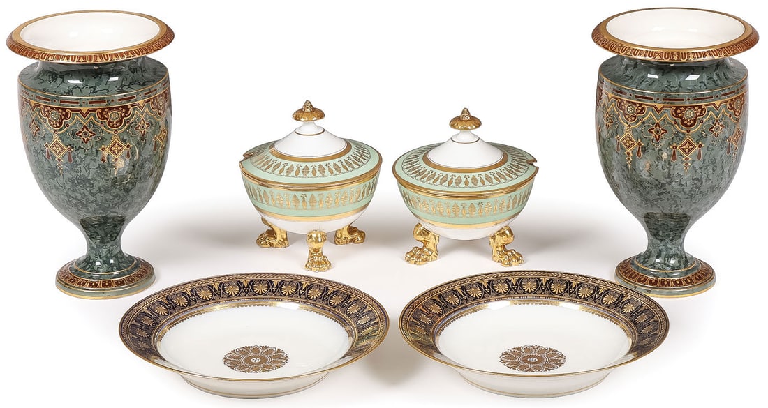 FRENCH PORCELAIN GROUP (1 of 4)