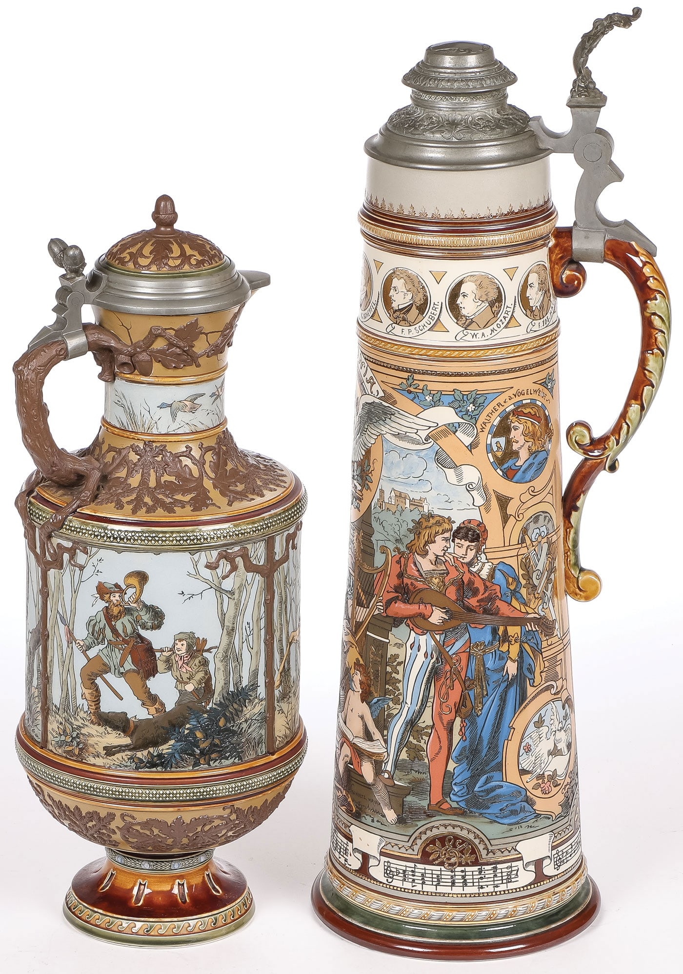 2 MASSIVE METTLACH STEINS (1 of 6)