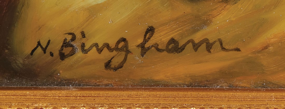FINE PAINTED CERAMIC PLAQUE - 3