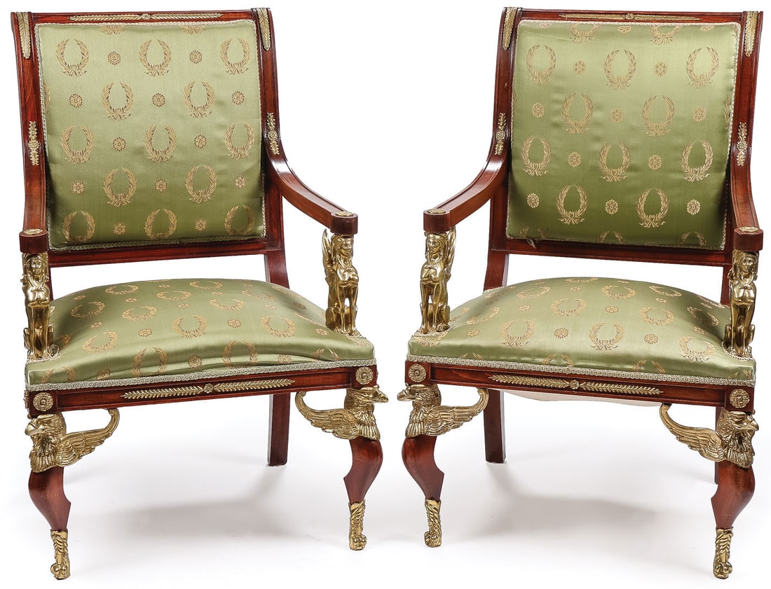 PAIR OF FRENCH EMPIRE SIDE CHAIRS (1 of 2)