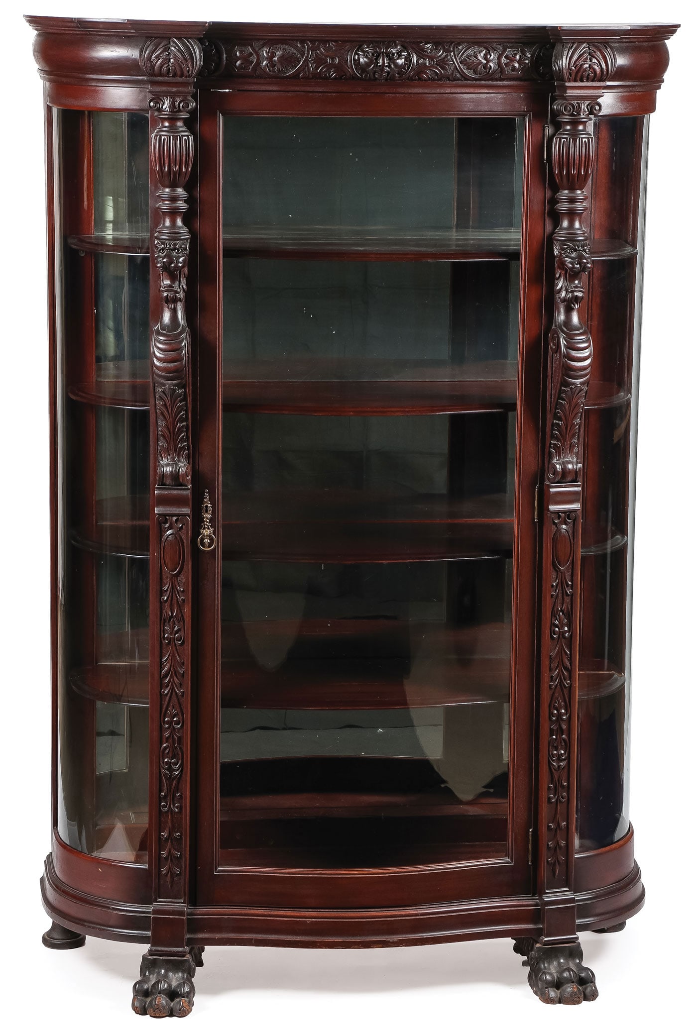 FINE AMERICAN MAHOGANY CABINET, C. 1890 (1 of 2)